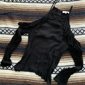 Sugarlips off the shoulder/ruffled long sleeve top